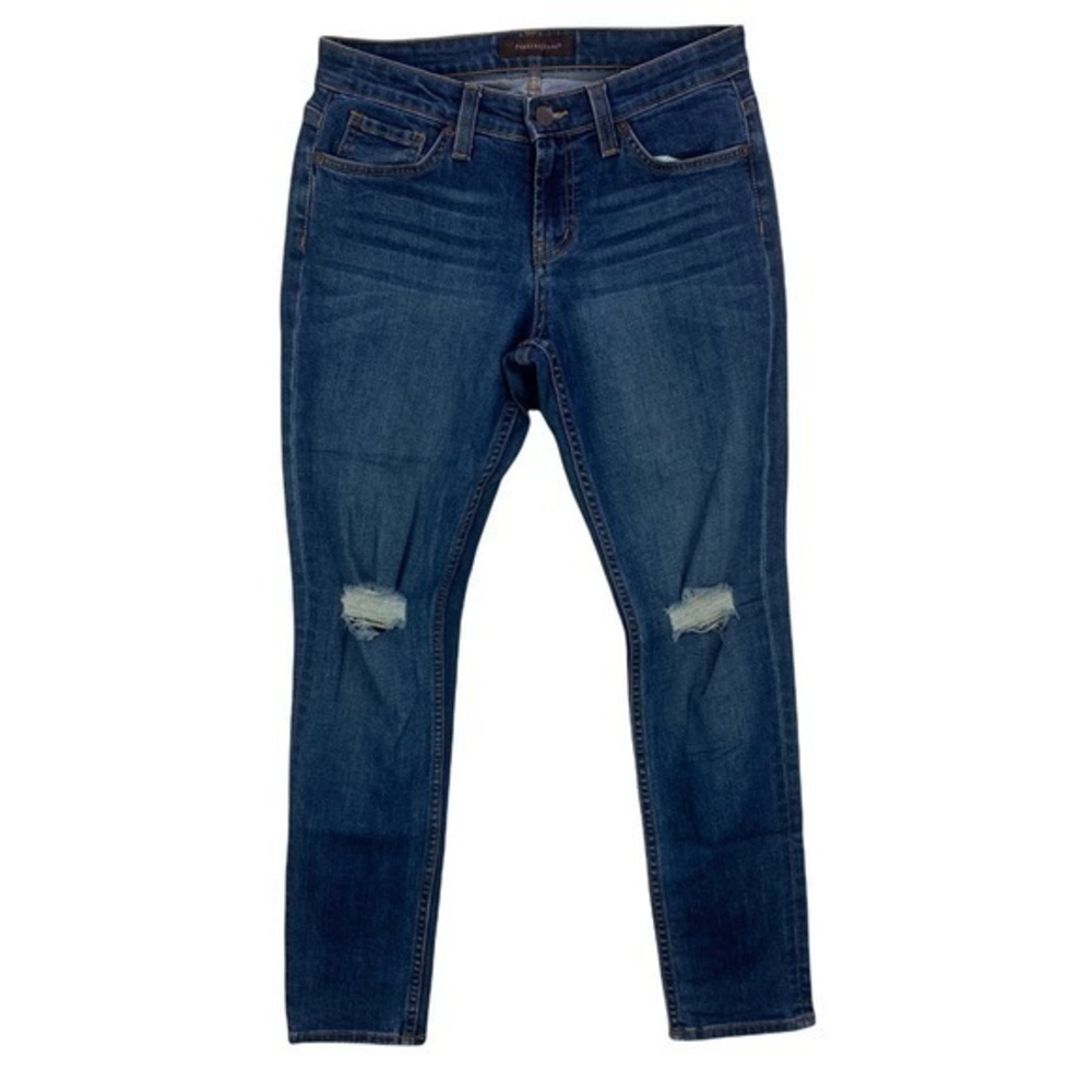 Parker‎ Jeans Womens Size 7 Stretch Mid Rise Distressed Medium Wash Denim Skinny
